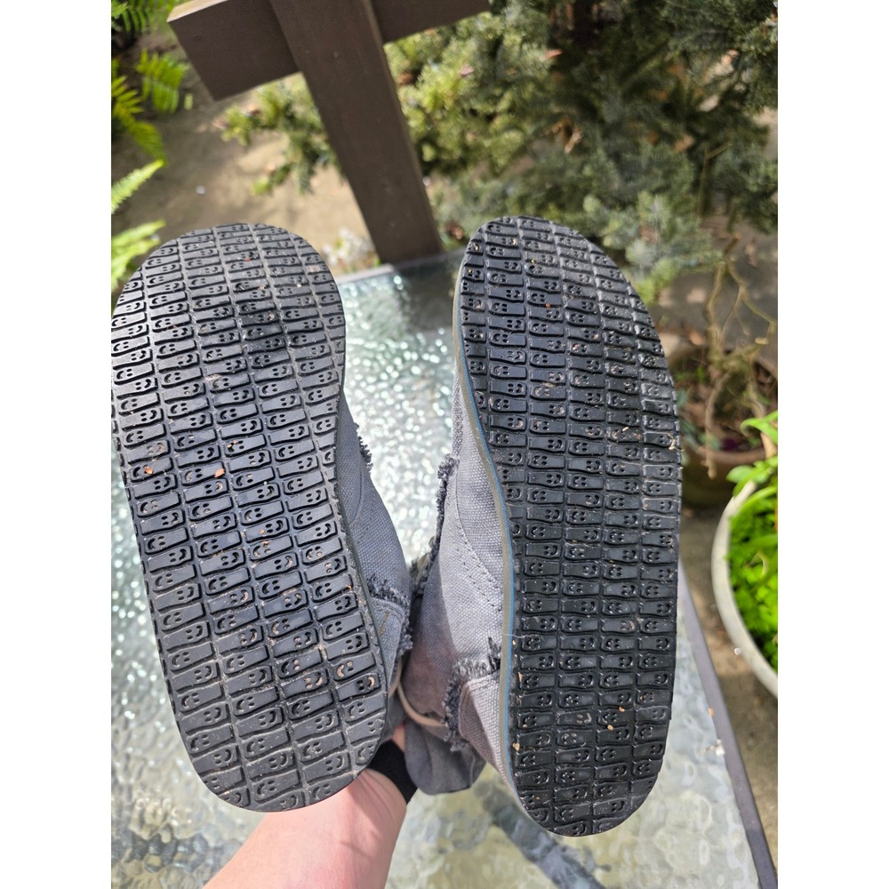 Sanuk Pair O Dice Women's Size 7 Grey Canvas Boots | Fleece Lined Lace-Up Casual - Picture 6 of 6